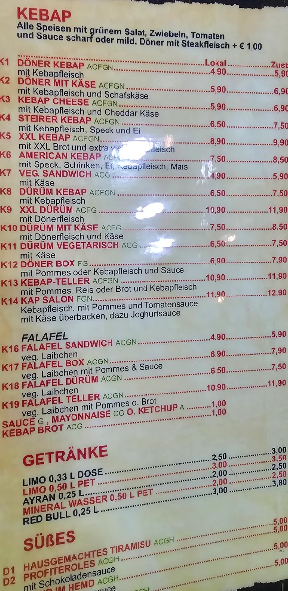 Speisekarte photo 8