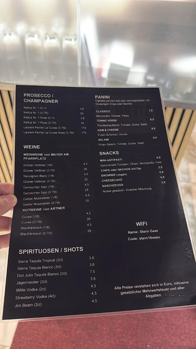 Speisekarte, STERN16 - Pizza & Burger Bar