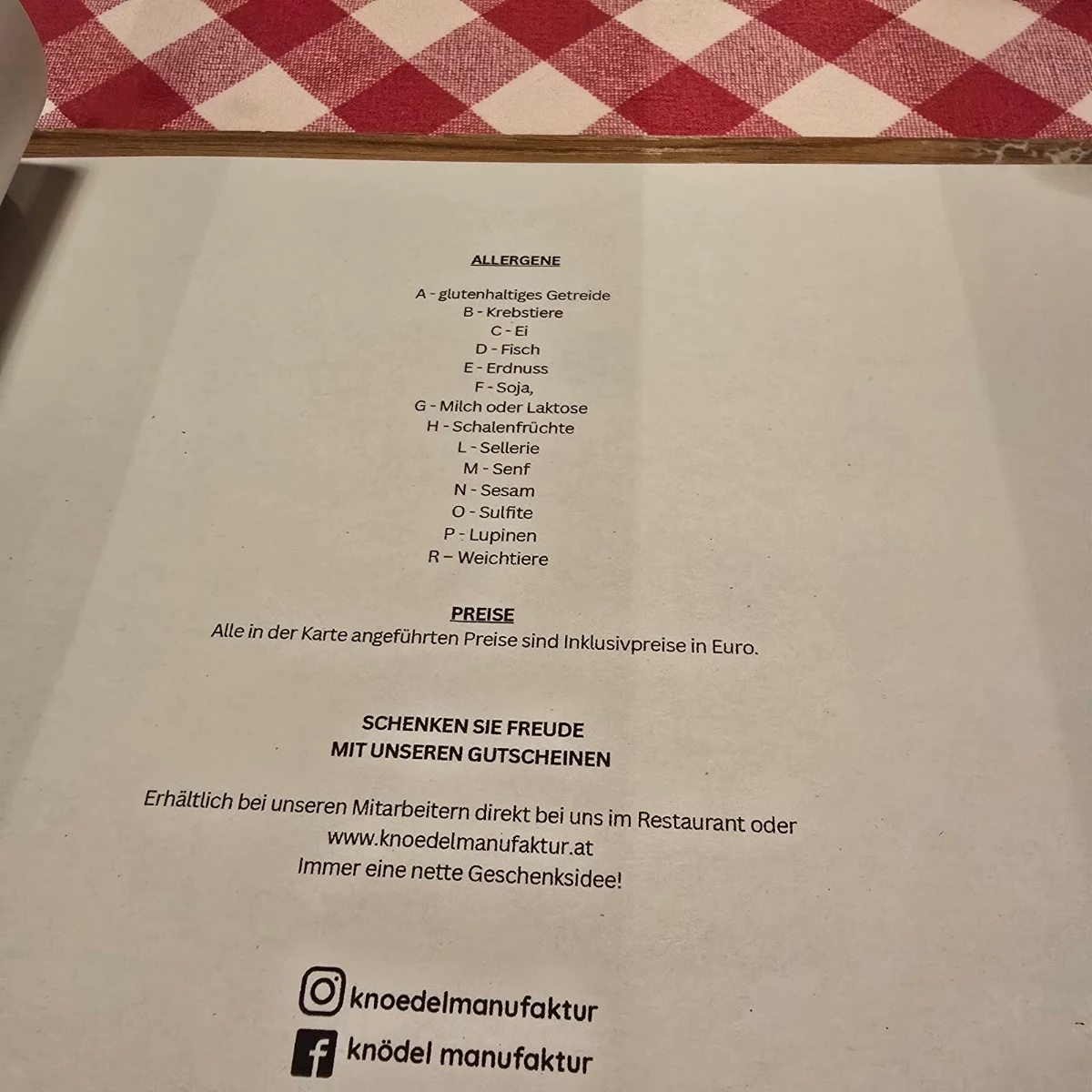 Speisekarte photo 5