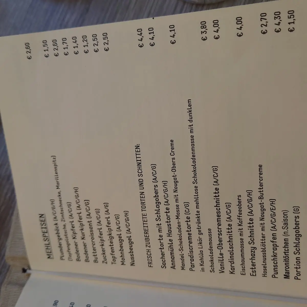 Speisekarte photo 4