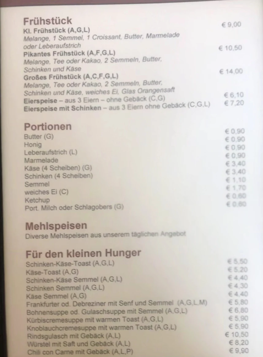 Speisekarte photo 4