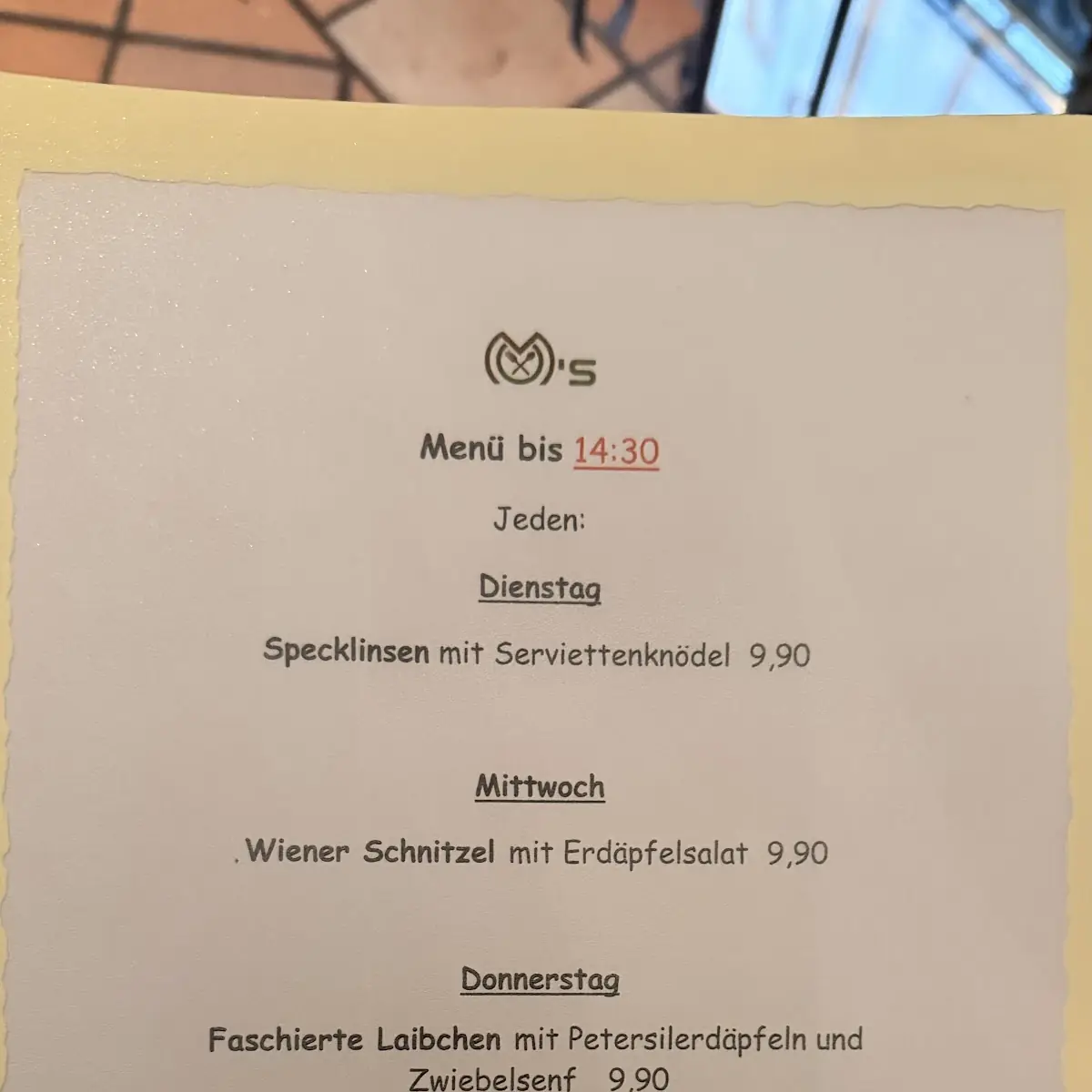 Speisekarte photo 2