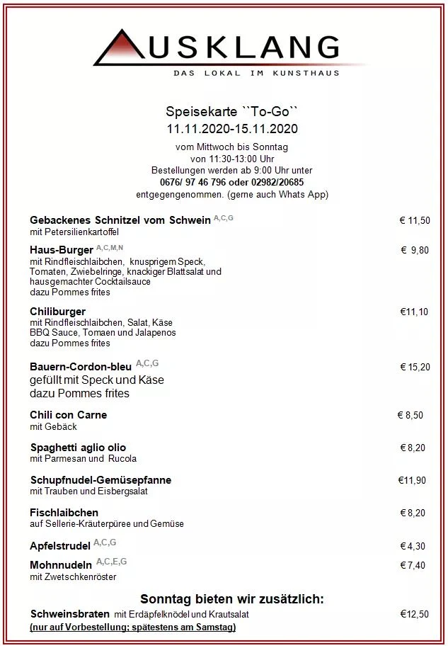 Speisekarte photo 1