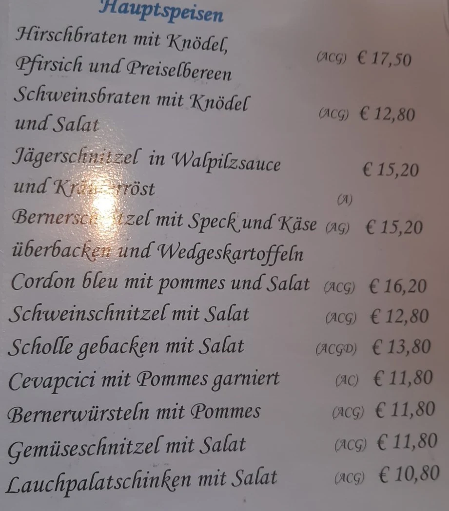 Speisekarte photo 2
