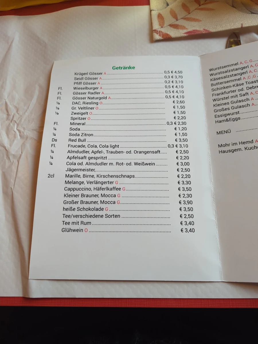 Speisekarte photo 1