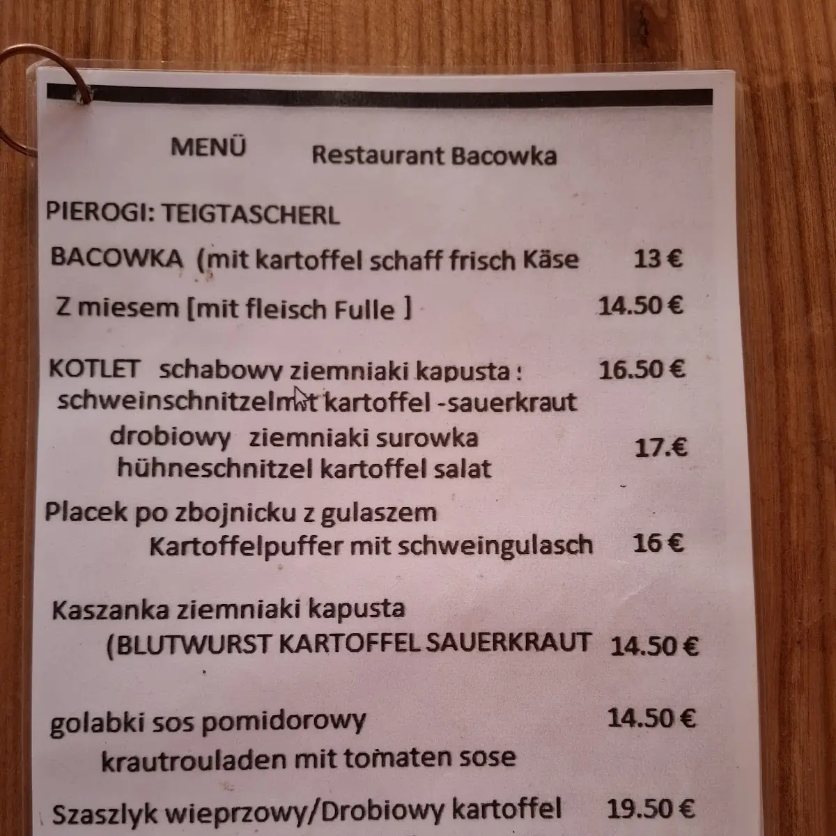 Speisekarte photo 1