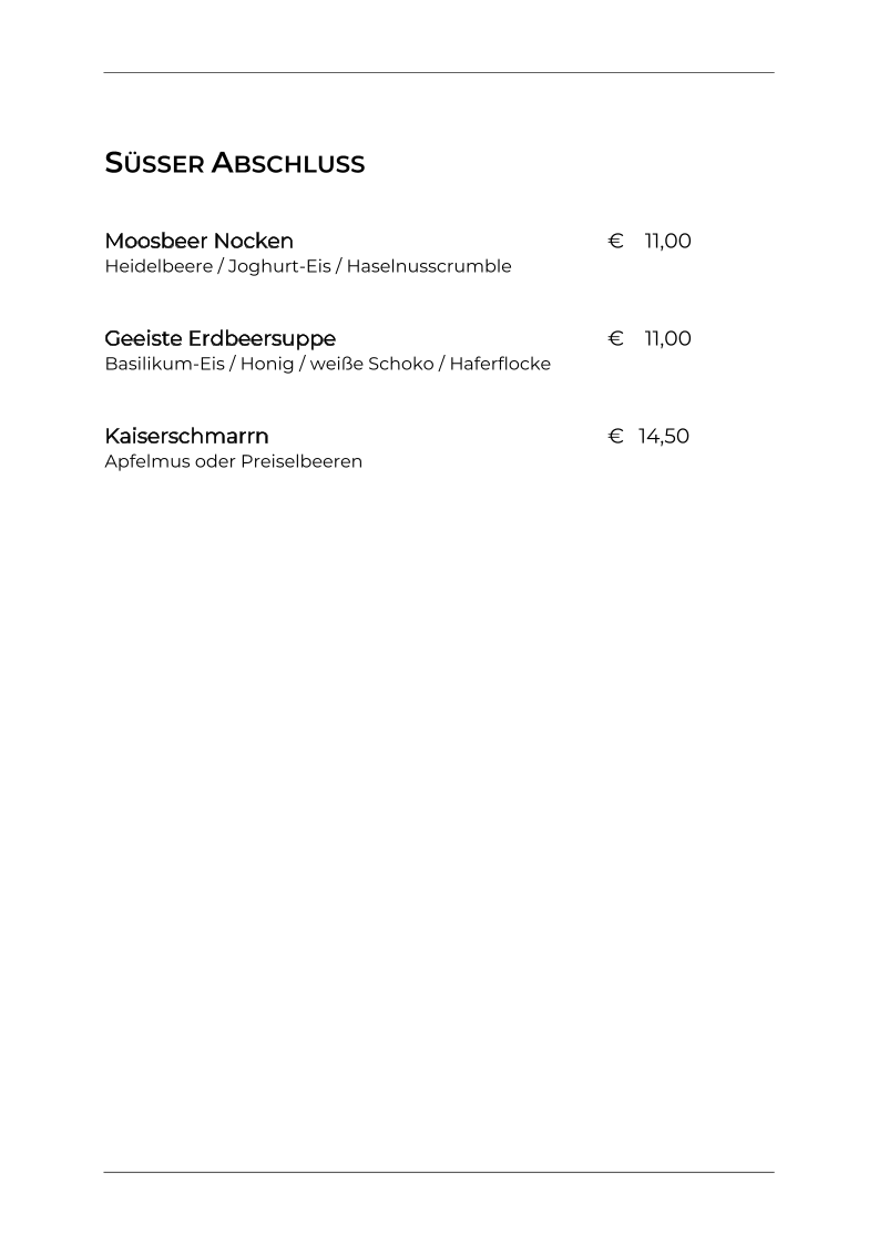 Speisekarte photo 4