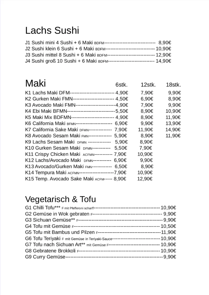 Speisekarte photo 2