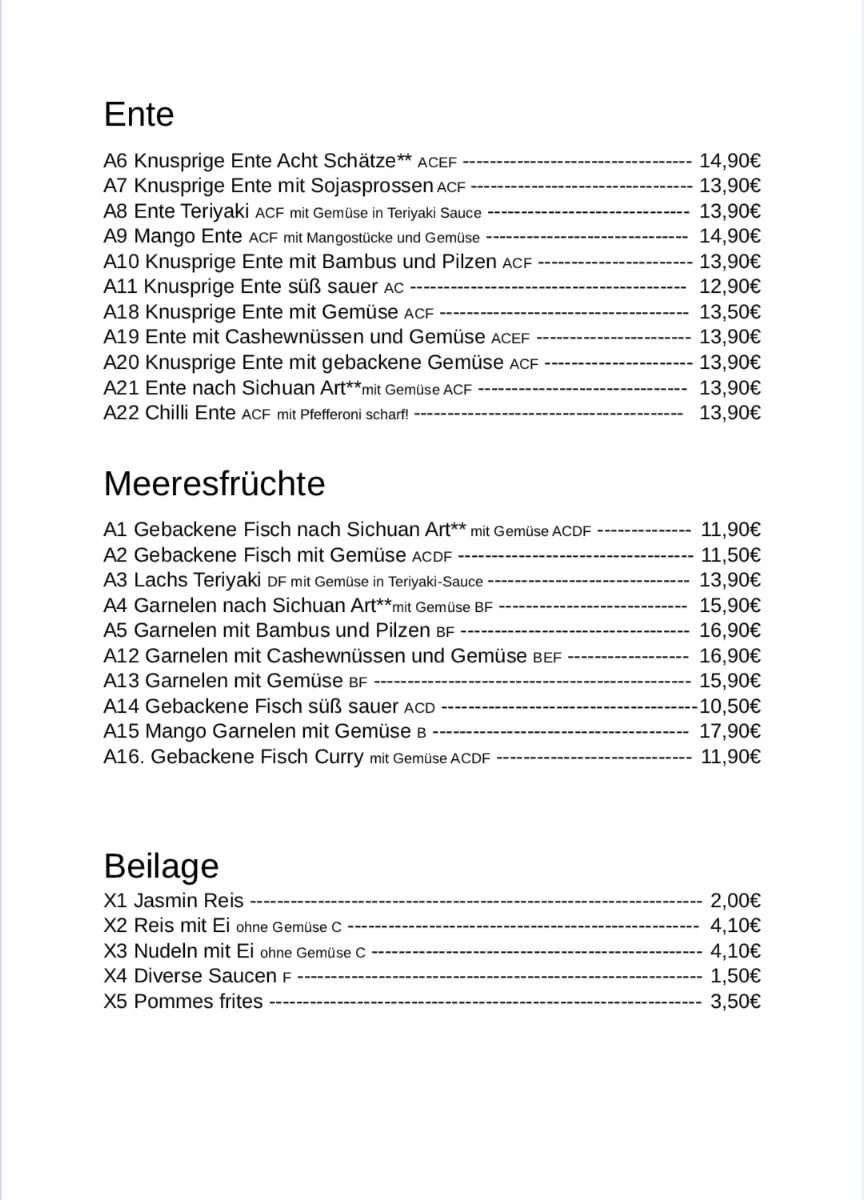 Speisekarte photo 4