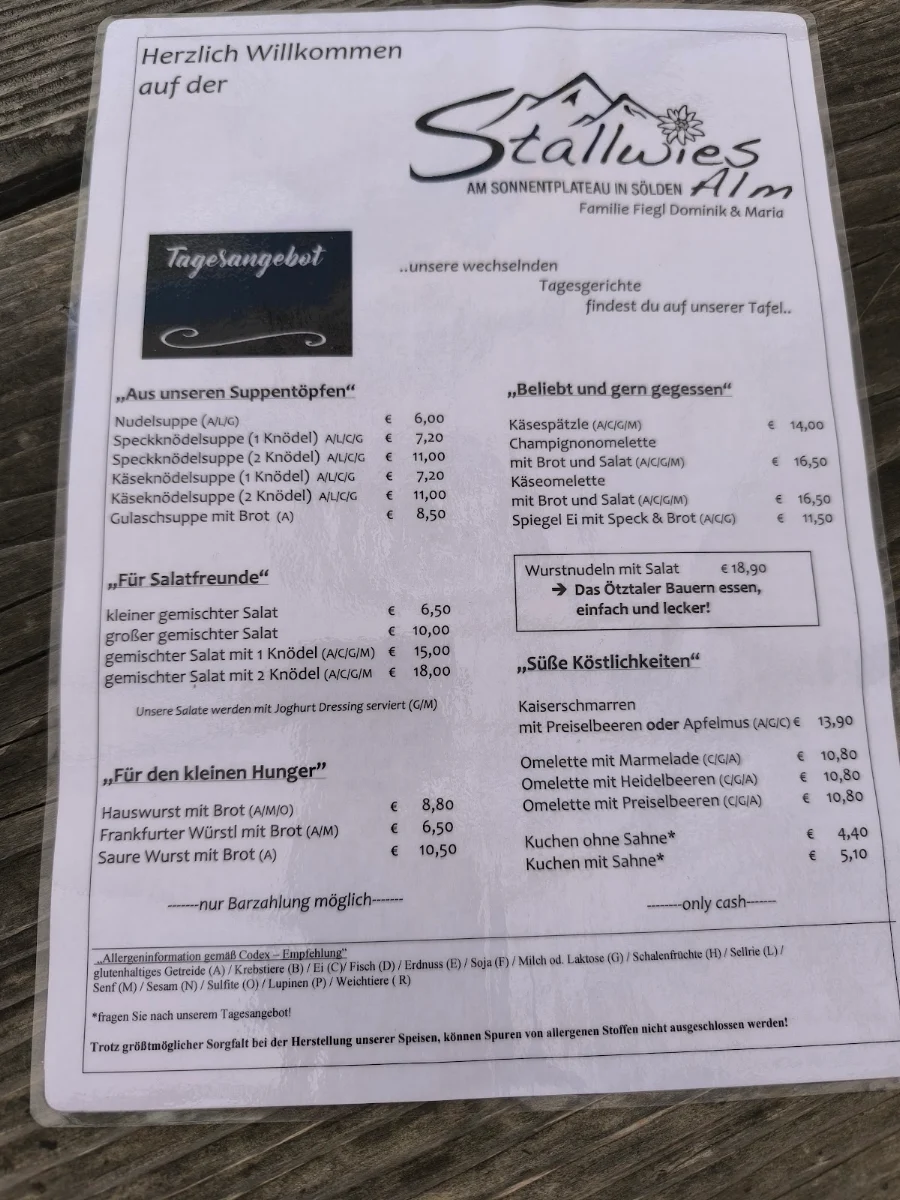 Speisekarte photo 3