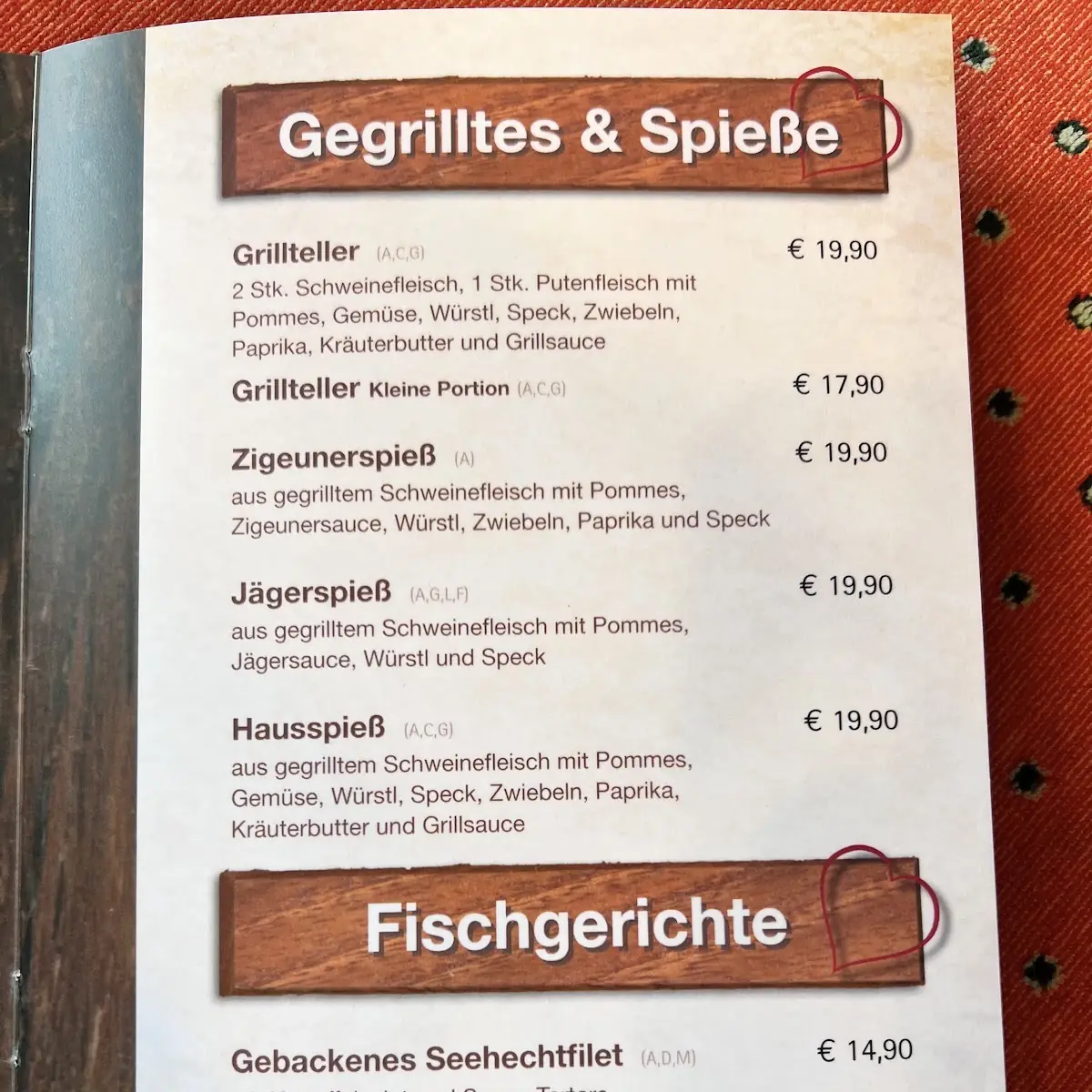 Speisekarte photo 3