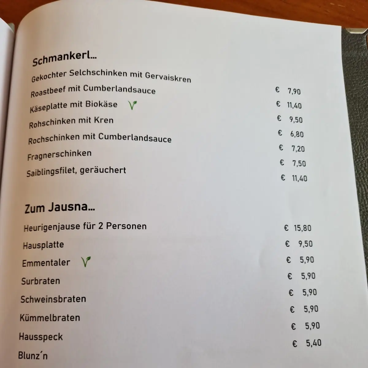 Speisekarte photo 2