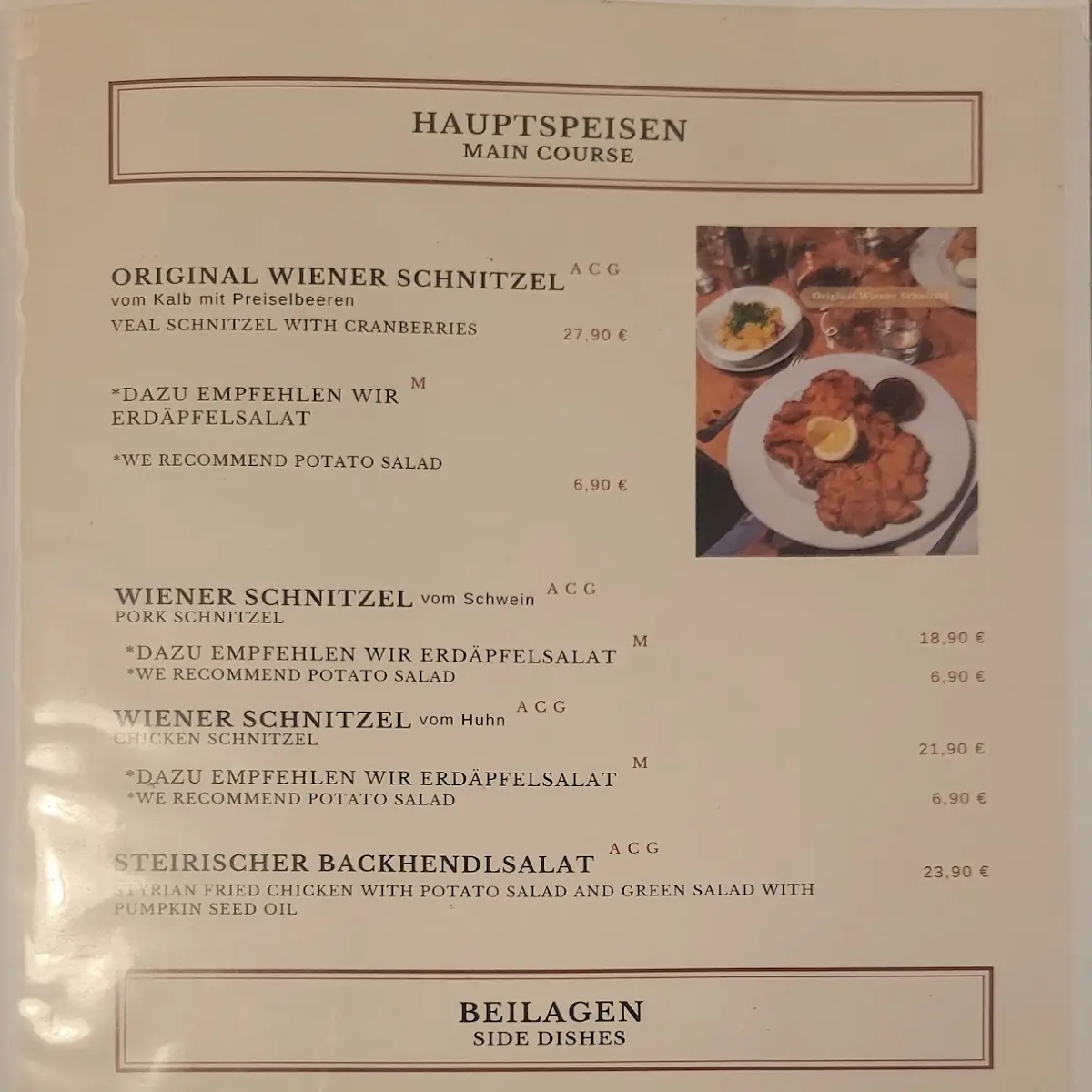 Speisekarte photo 1