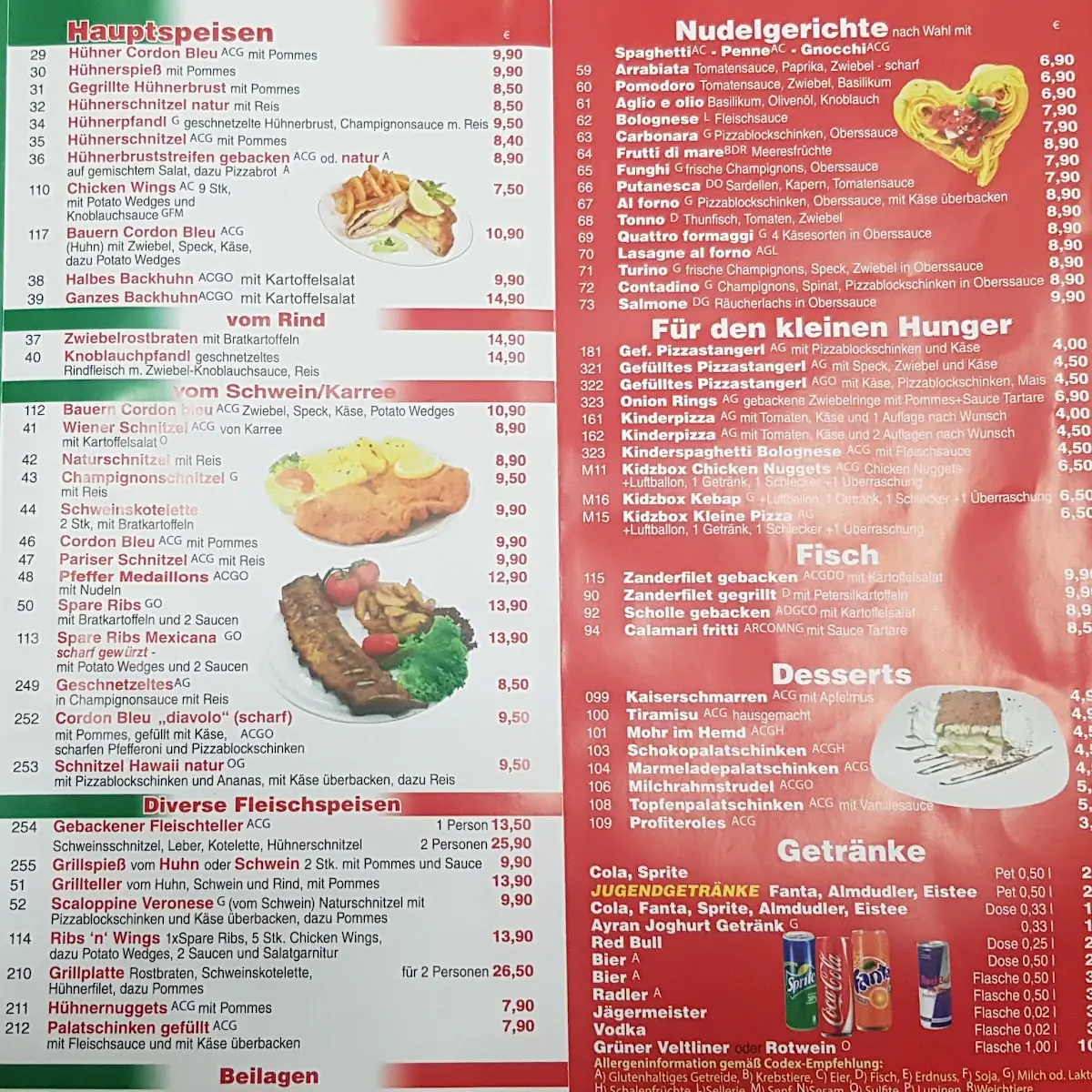 Speisekarte photo 1