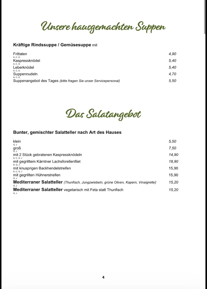 Speisekarte photo 2