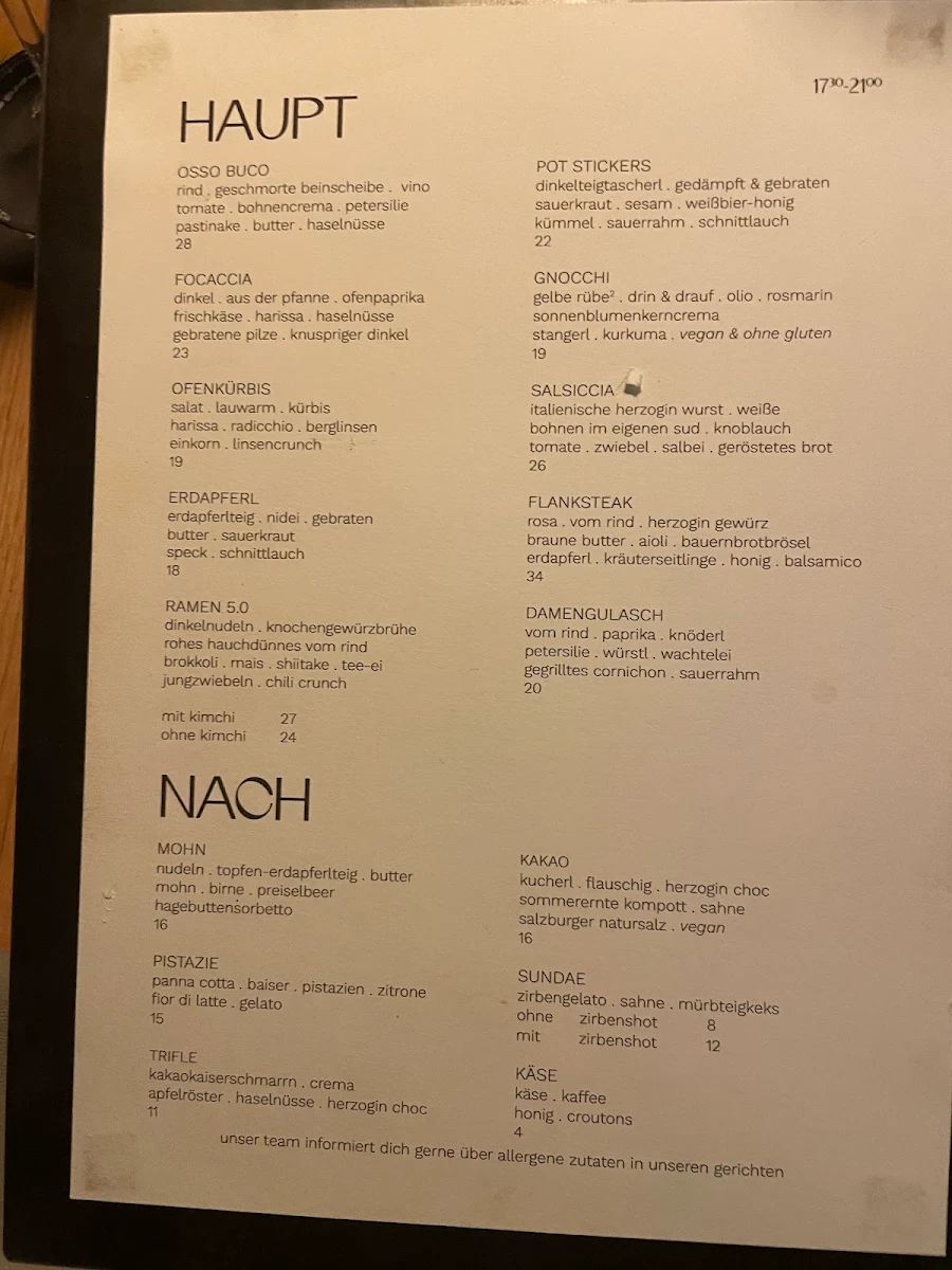 Speisekarte photo 2