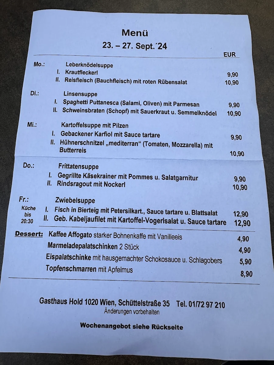 Speisekarte photo 4
