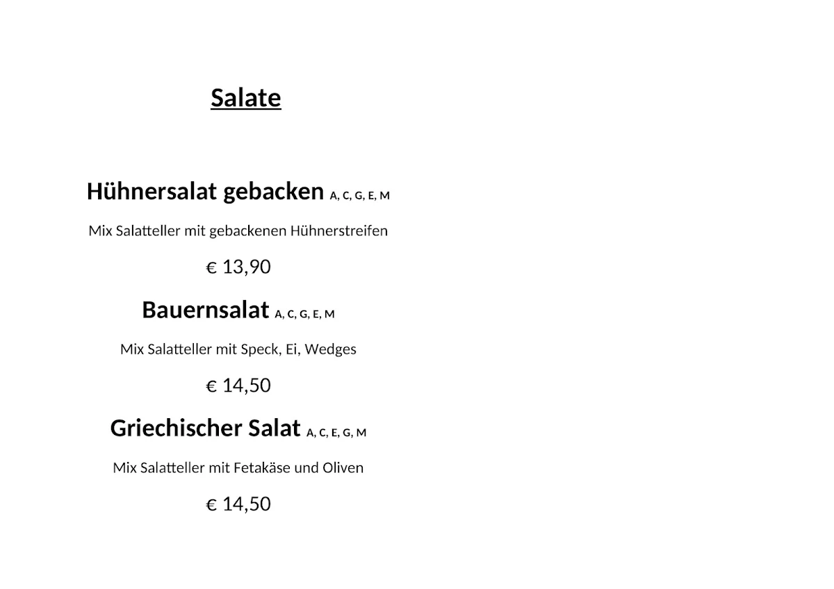 Speisekarte photo 5