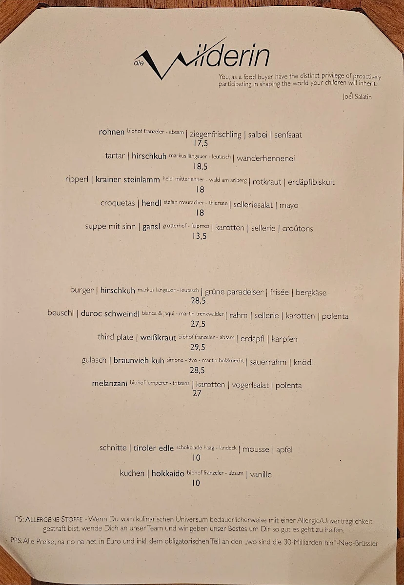 Speisekarte photo 2