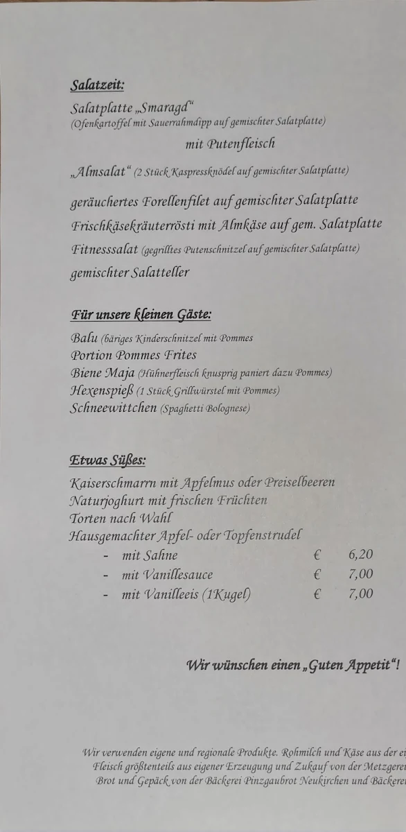 Speisekarte photo 2