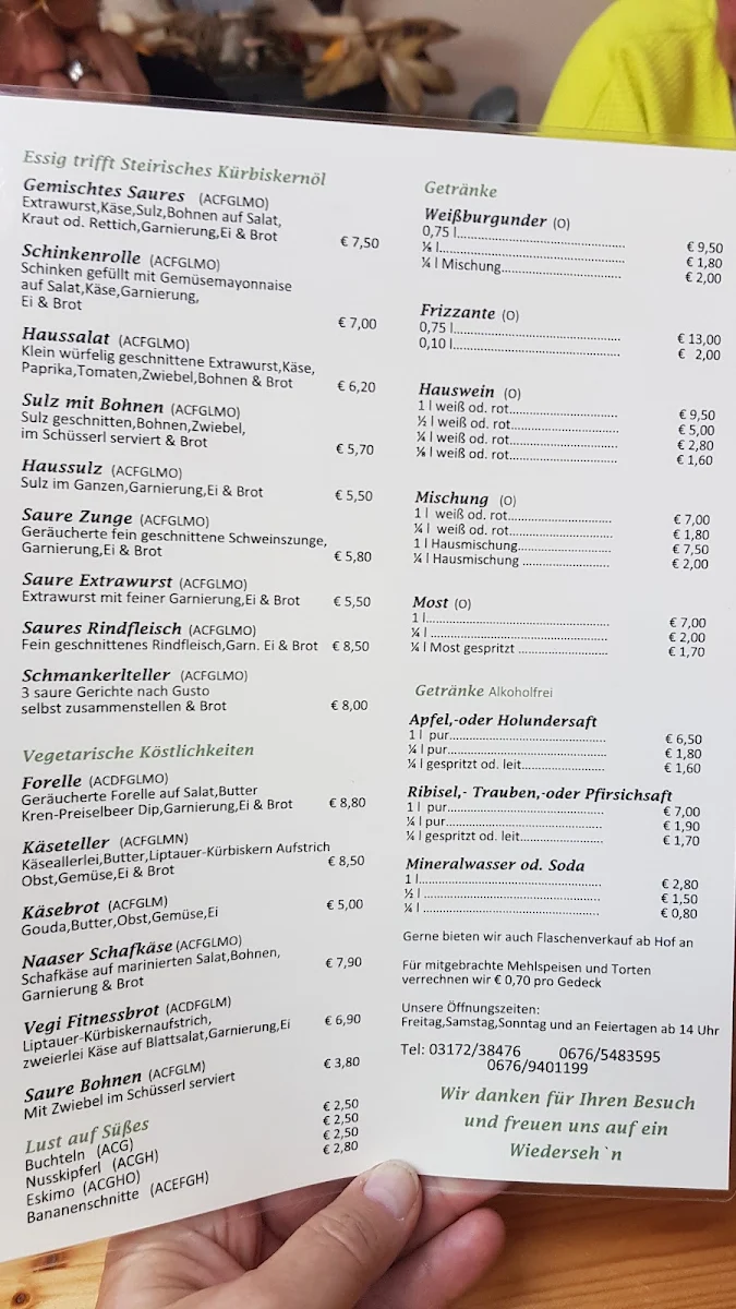 Speisekarte photo 2