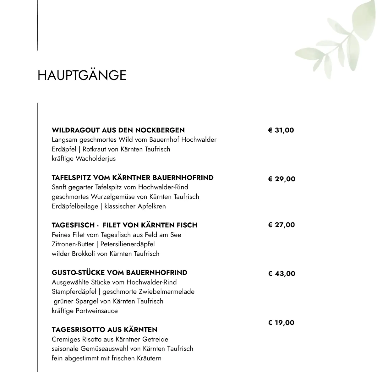 Speisekarte photo 1