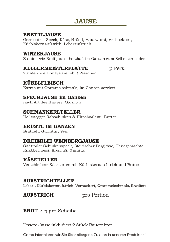Speisekarte photo 1
