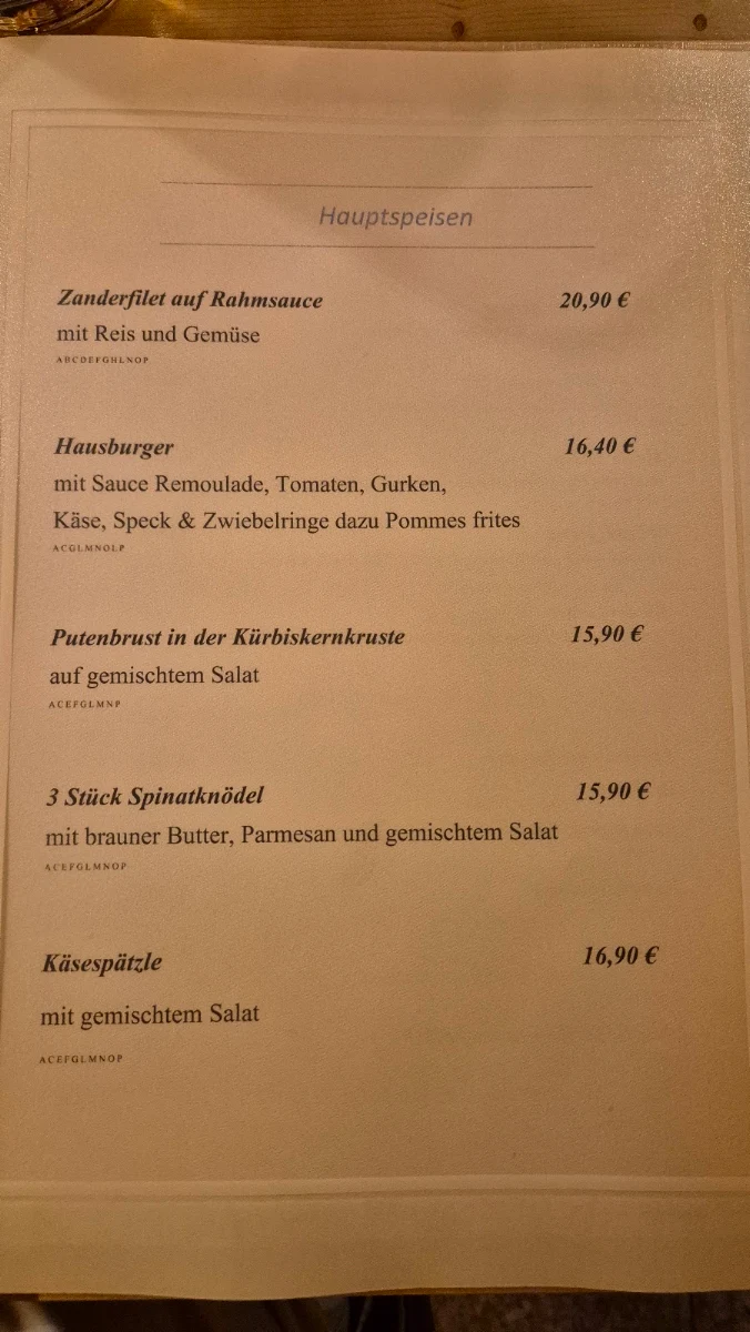 Speisekarte photo 2