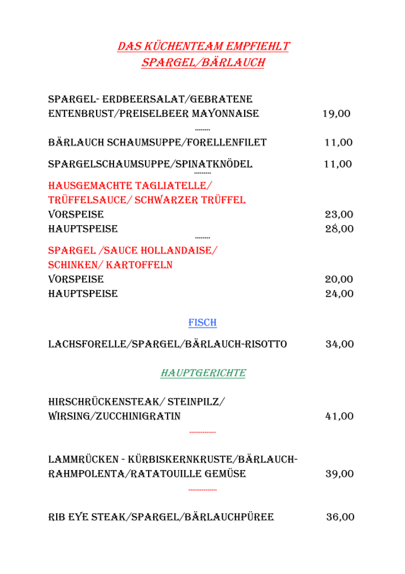 Speisekarte photo 1