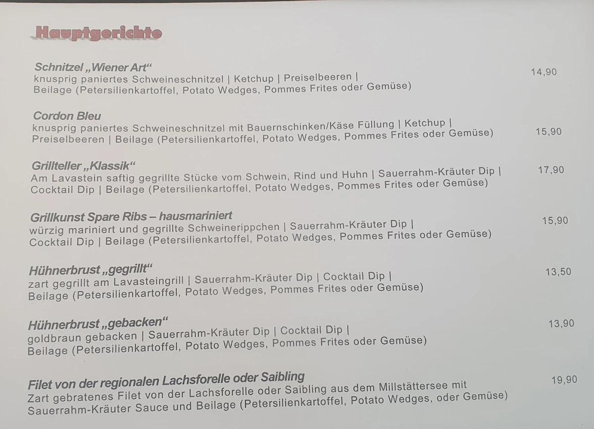 Speisekarte photo 2