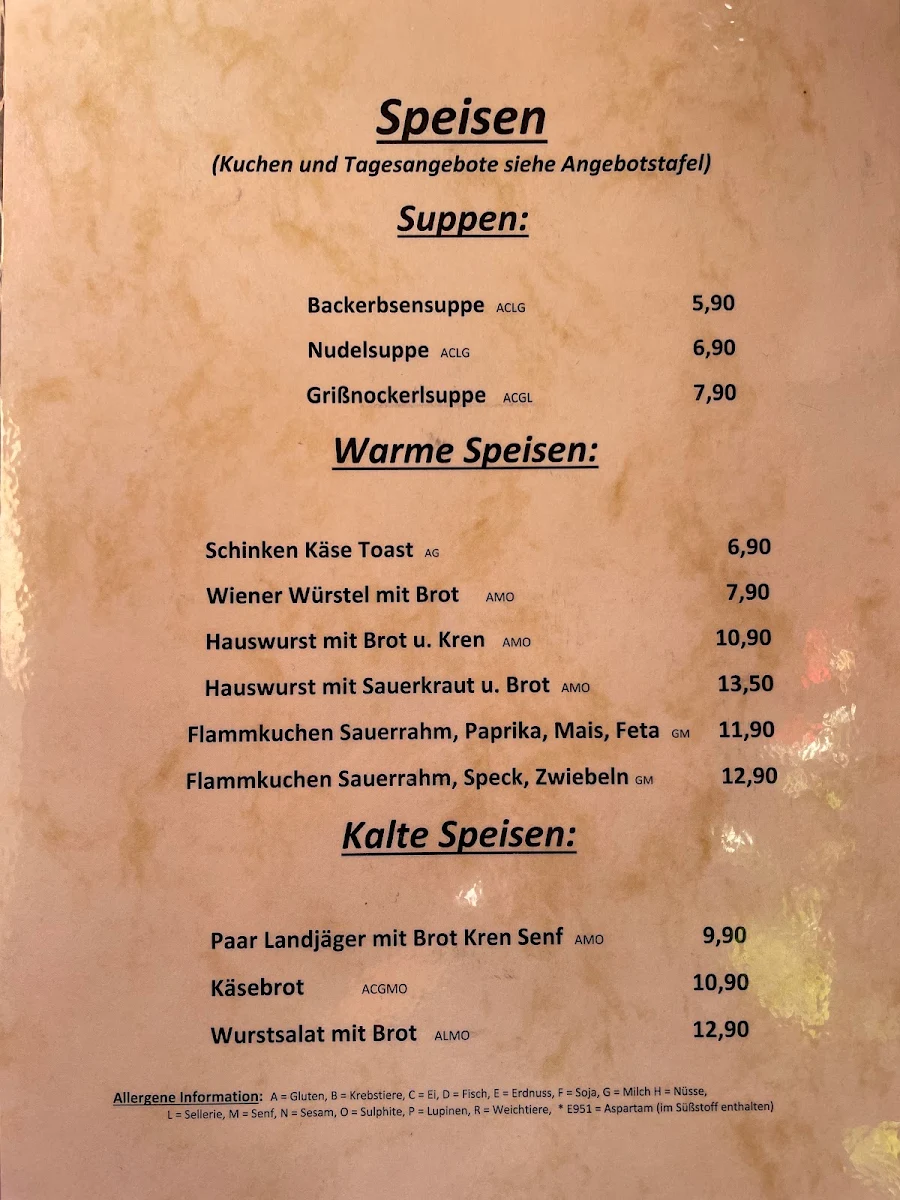 Speisekarte photo 1