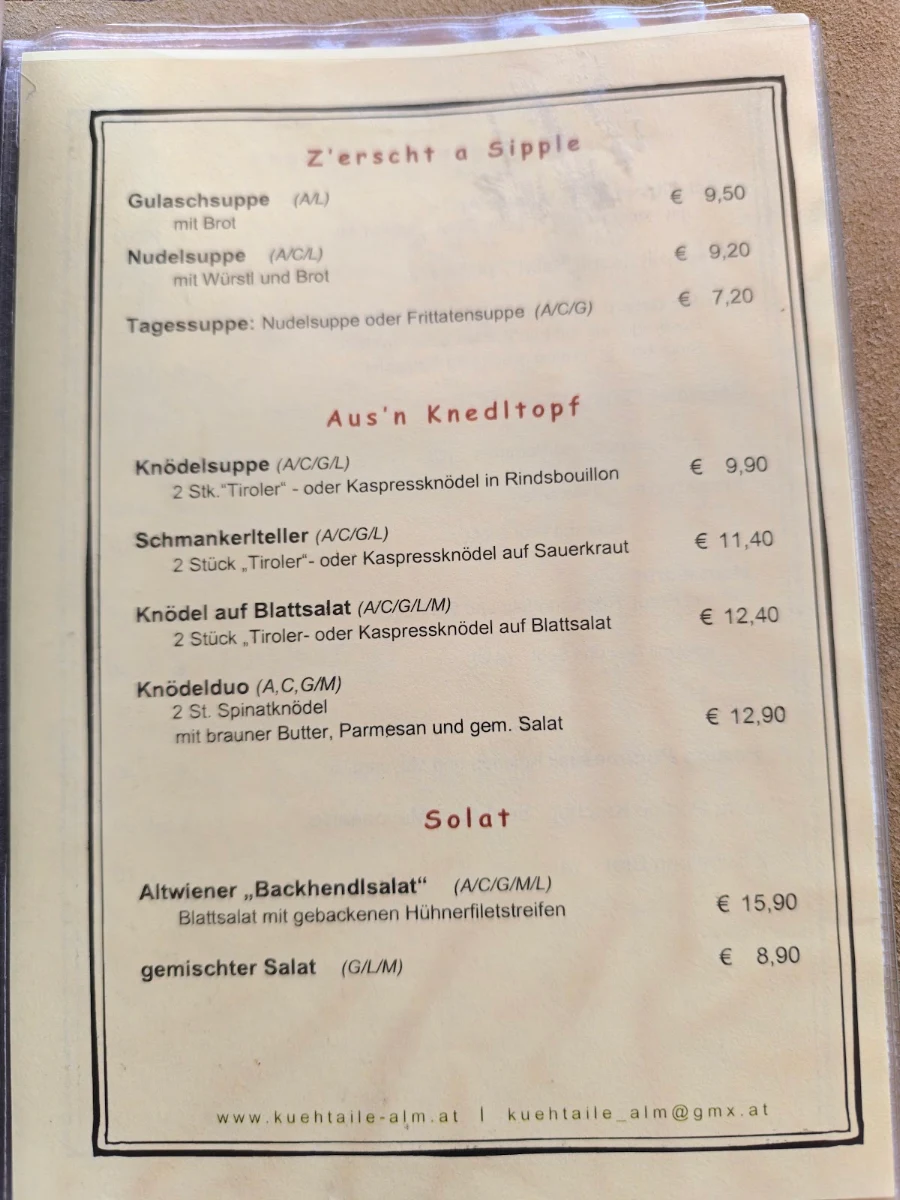 Speisekarte photo 1
