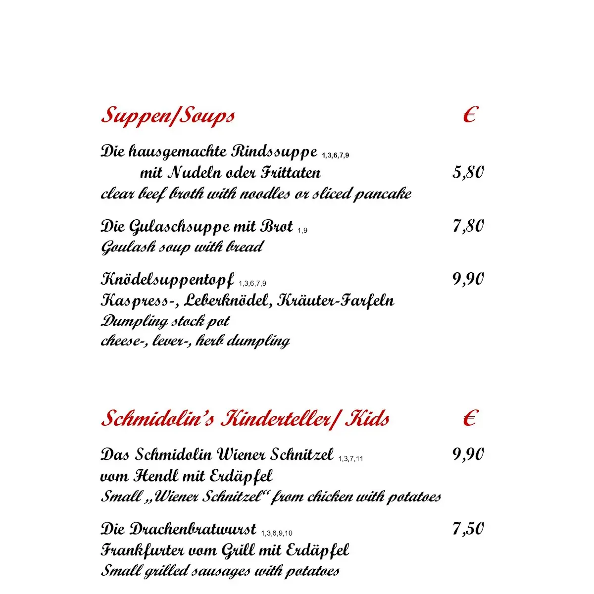 Speisekarte photo 10