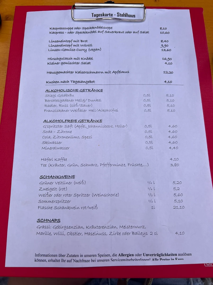 Speisekarte photo 1