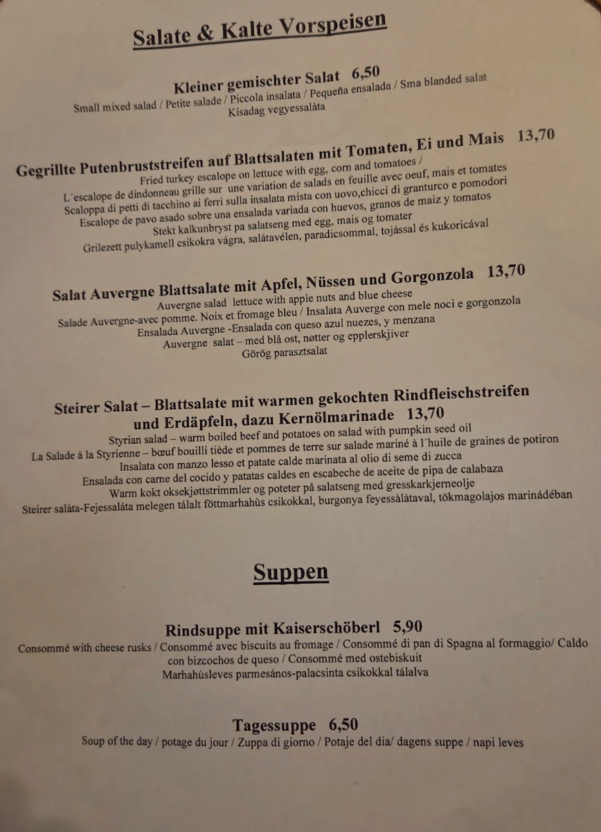 Speisekarte photo 1
