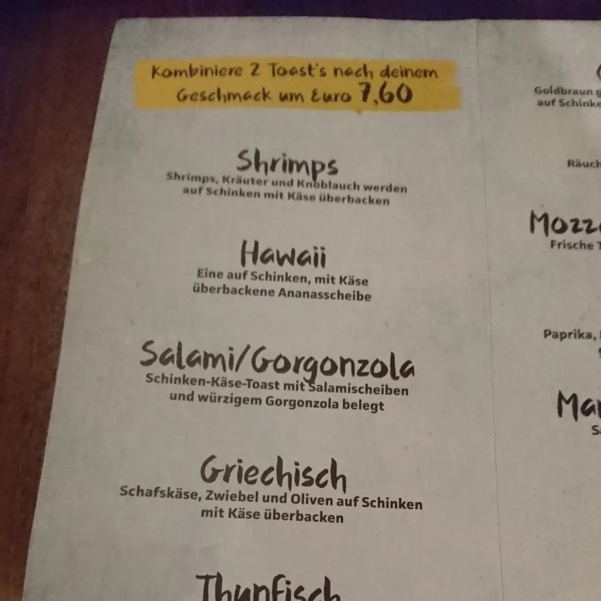 Speisekarte photo 3
