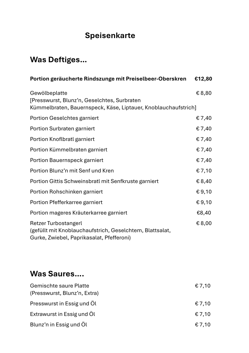 Speisekarte photo 4