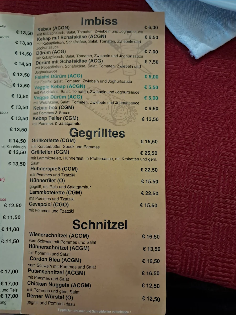 Speisekarte photo 1