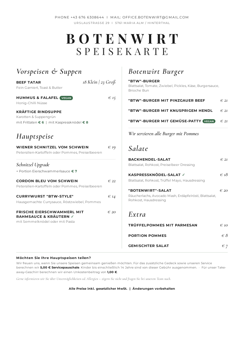 Speisekarte photo 1