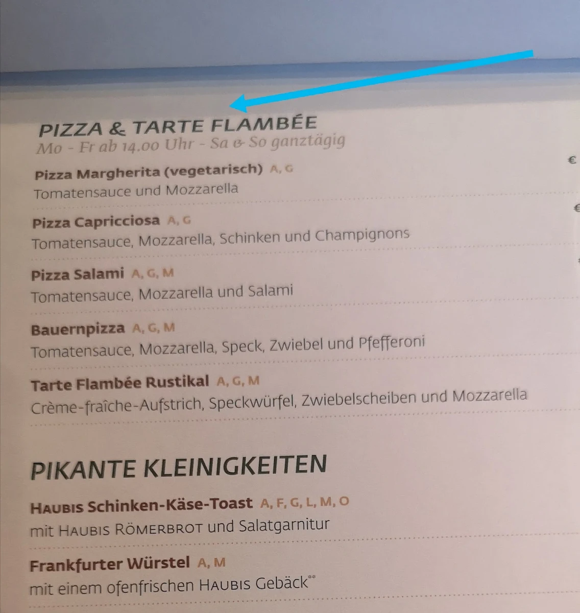Speisekarte photo 2