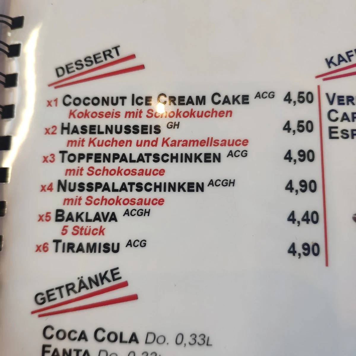 Speisekarte photo 3