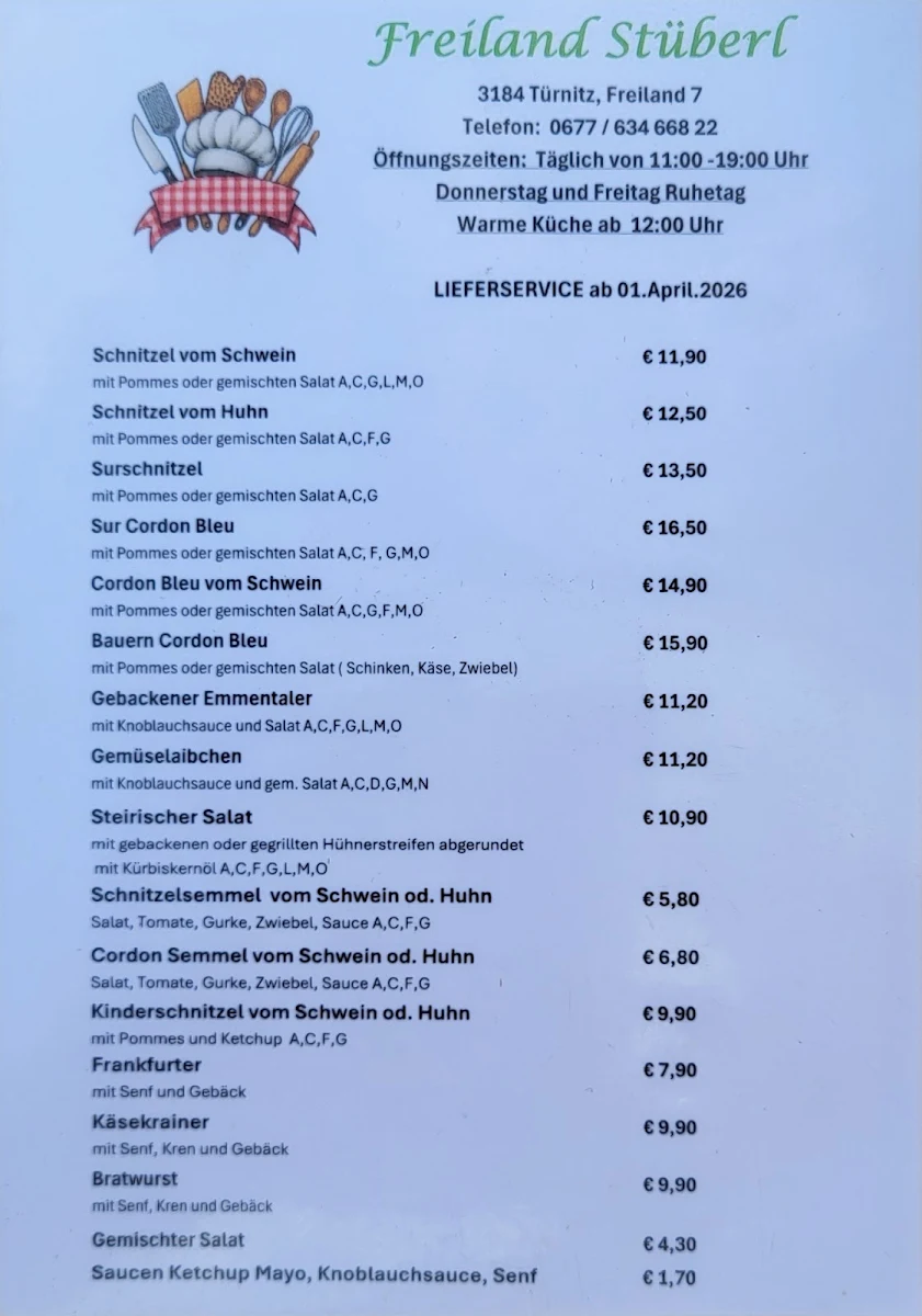 Speisekarte photo 1
