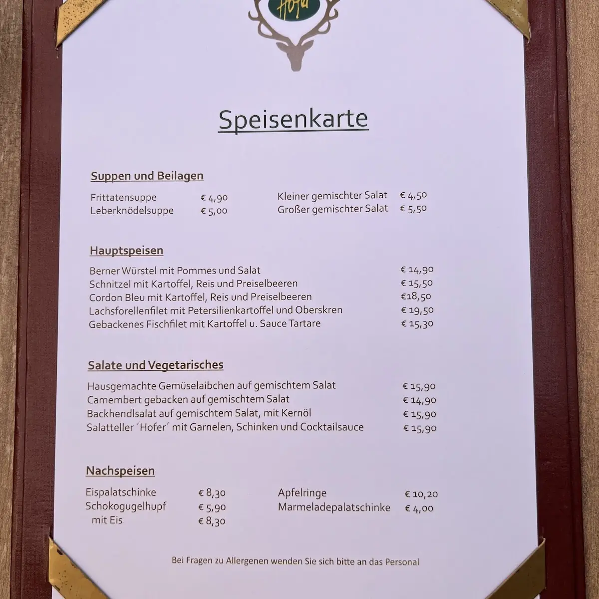 Speisekarte photo 2