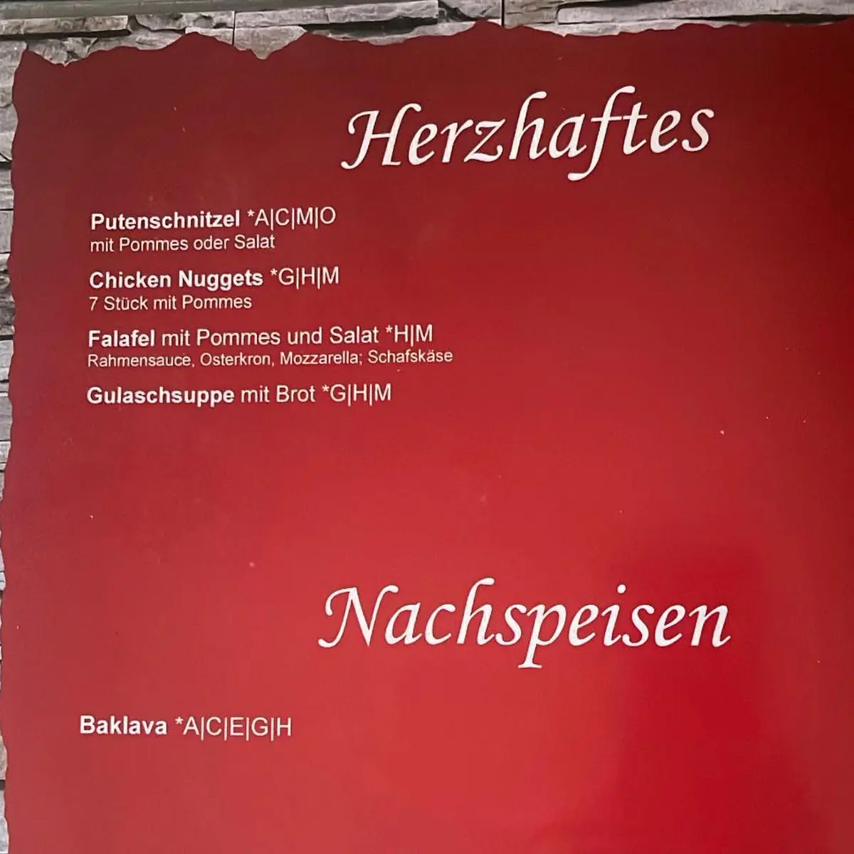 Speisekarte photo 2