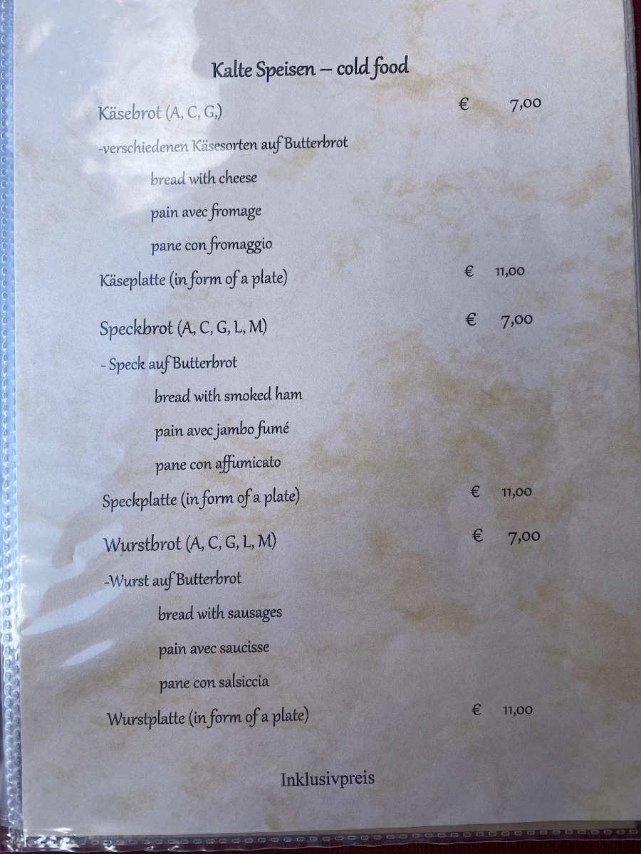 Speisekarte photo 2