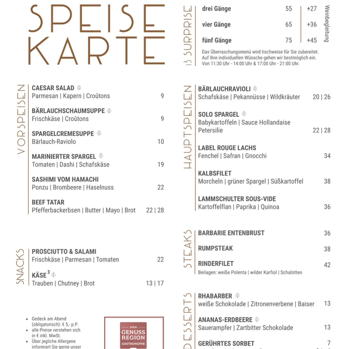 Speisekarte photo 1