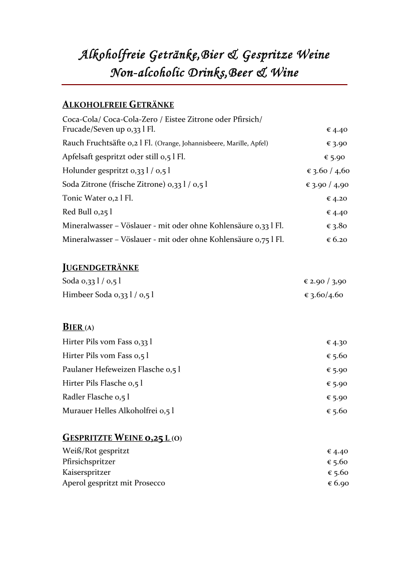 Speisekarte photo 2