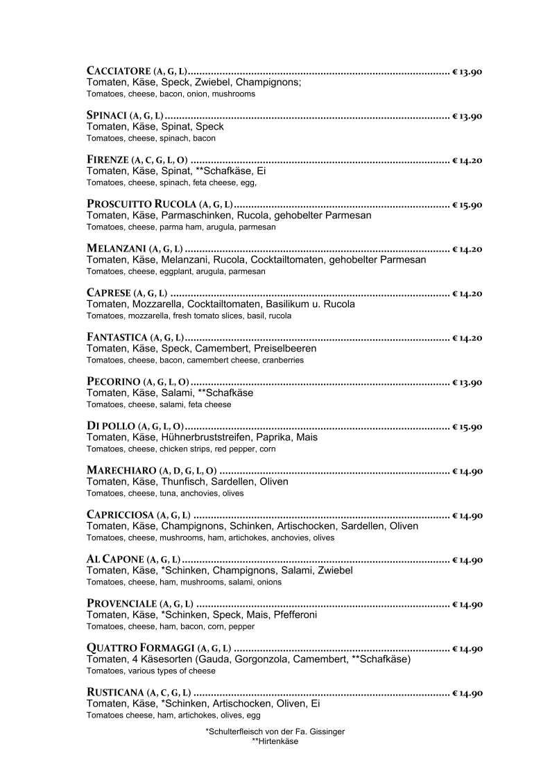 Speisekarte photo 5