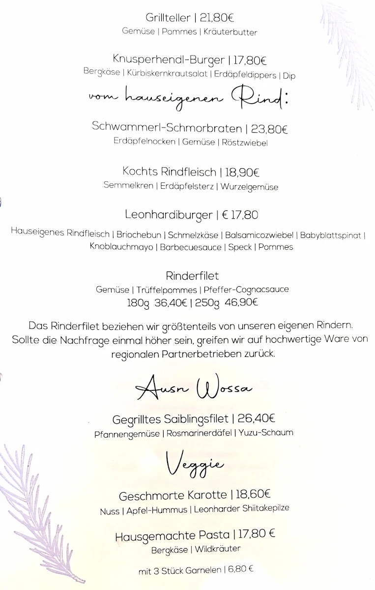 Speisekarte photo 1
