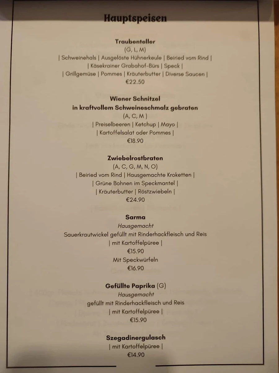 Speisekarte photo 2